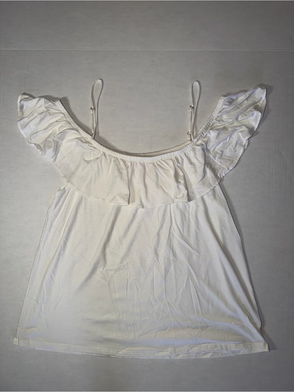 Lilly Pulitzer White Ruffled Off-Shoulder Camisole